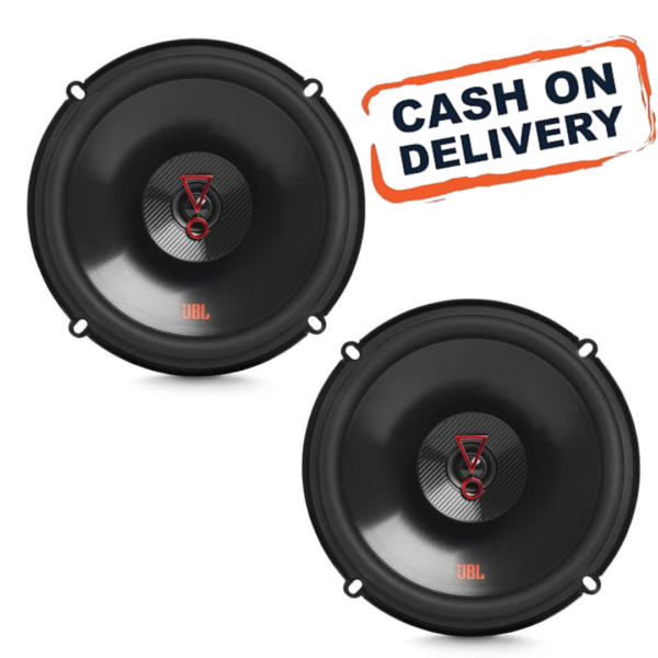 JBL Stage3 627FHI - 450W Max 6"(16cm), 2 Way Coaxial Speakers, Plus One™ woofer Cone, Edge Driven Dome Tweeters, Vented Basket Frame Design, Delivers High Output and deep bass Peformance.